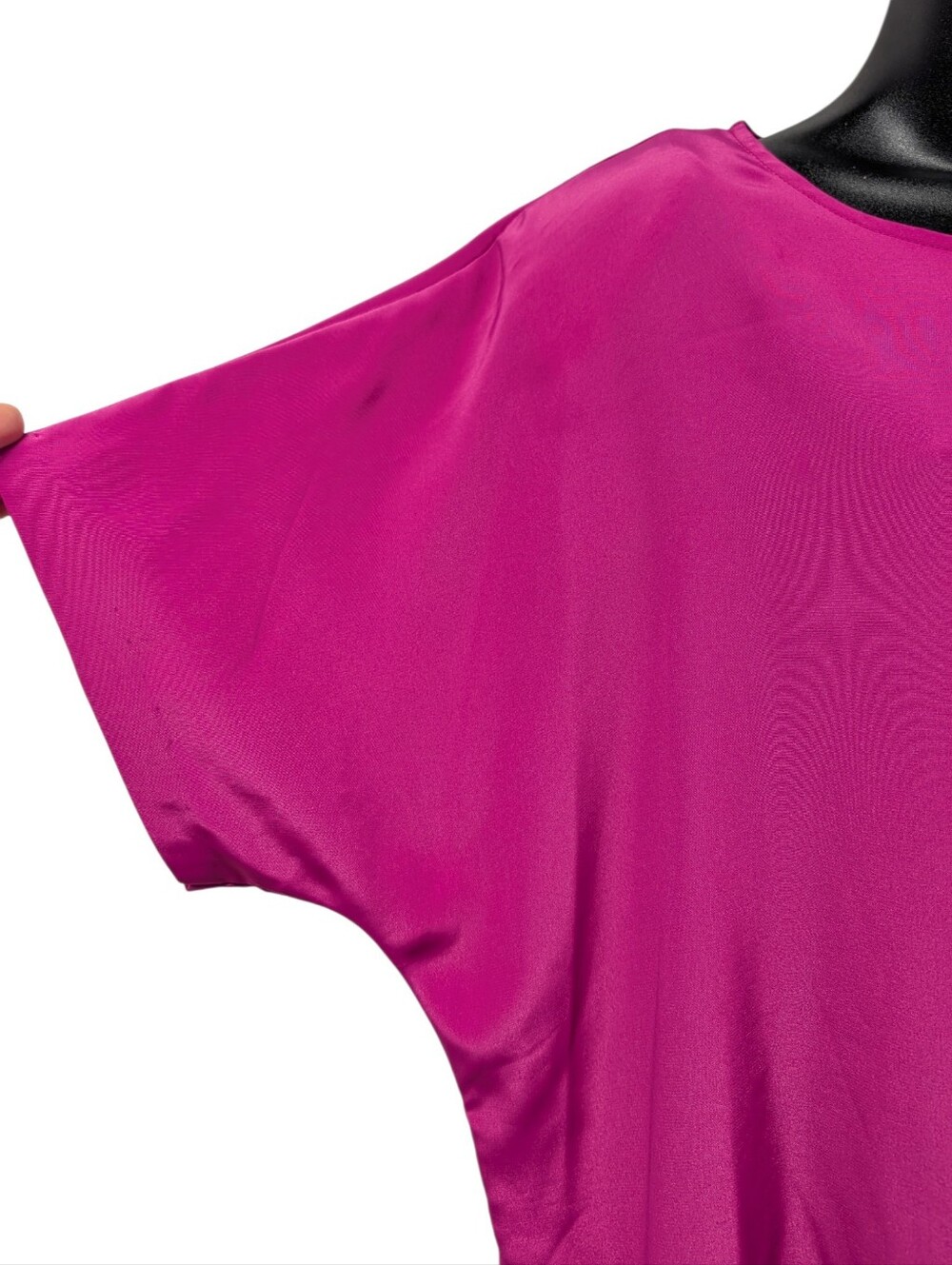 Stokes O. Sport Womens Pink Solid Round Neck Short Sleeve Pullover Blouse 18W - Picture 4 of 6